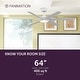 preview thumbnail 17 of 16, Fanimation Brawn 64 inch Indoor/Outdoor Smart Ceiling Fan with LED CCT Select Light Kit and Remote - Matte White