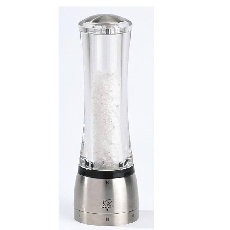 Peugeot Daman u'Select Zirlion Salt Mill, Acrylic/Stainless, 8 inch, Adjustable Grind - Acrylic - Acrylic - 1 Piece