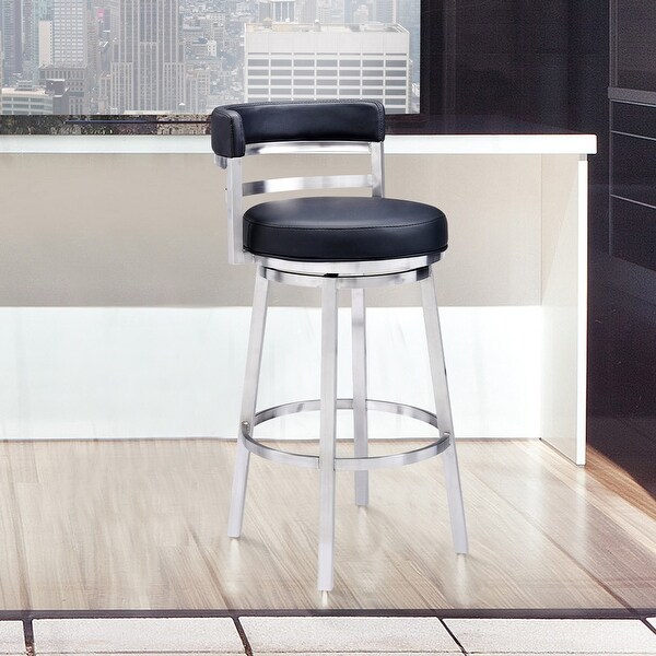 brushed steel kitchen stools