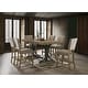 preview thumbnail 1 of 12, Roundhill Furniture Birmingham 7-piece Driftwood Finish Table with Nail Head Chairs Counter Height Dining Set