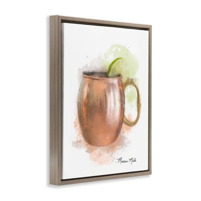 Stupell Soft Hued Moscow Mule Framed Floater Canvas Wall Art Design By Matthew Piotrowicz