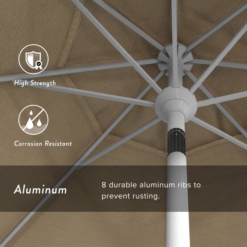 Okaloosa 9ft Deluxe Crank Lift Umbrella by Havenside Home, Base Not Included