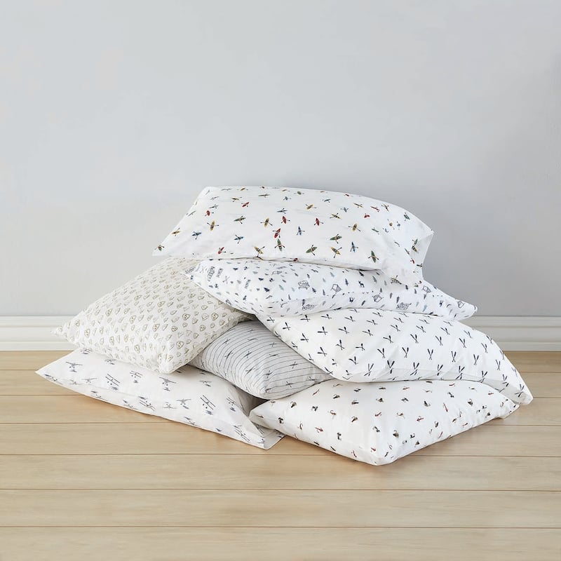 Eddie Bauer Printed Cotton Percale Deep Pocket Sheet Set