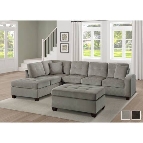 Bossa Reversible Sofa Chaise with Ottoman