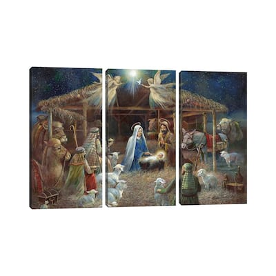 iCanvas "The Nativity" by Ruane Manning 3-Piece Canvas Wall Art Set