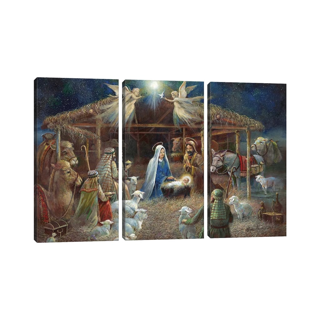 iCanvas "The Nativity" by Ruane Manning 3-Piece Canvas Wall Art Set