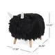 preview thumbnail 4 of 15, Levi Furry Yak Ottoman by Christopher Knight Home