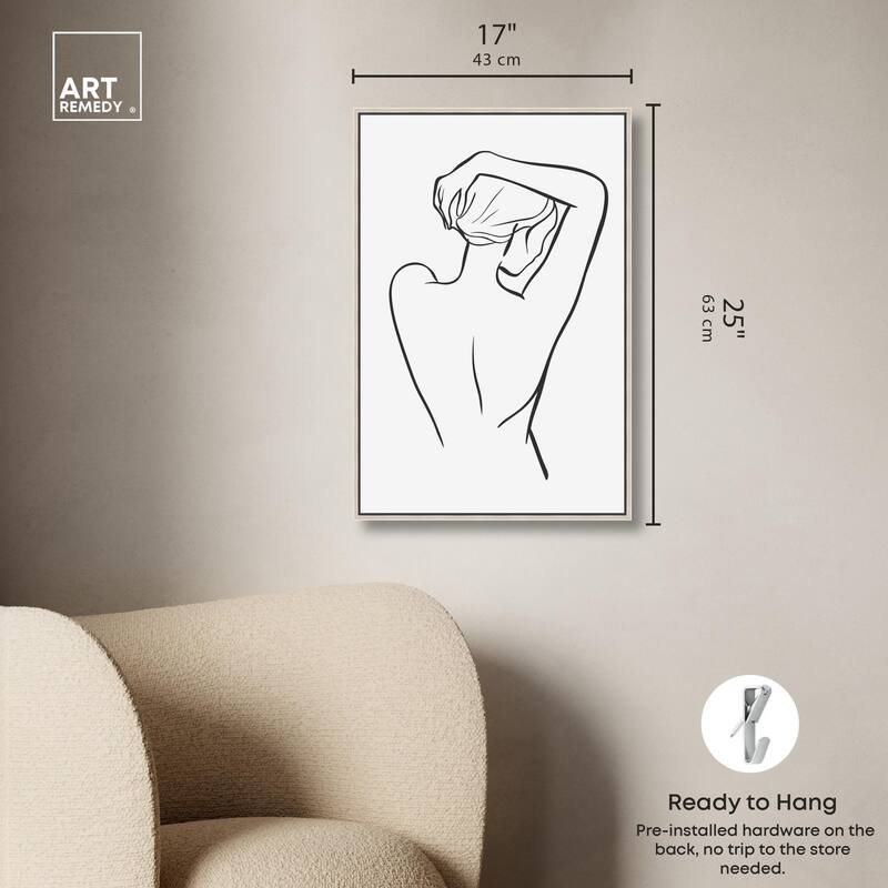 Woman in Contour Canvas by Art Remedy