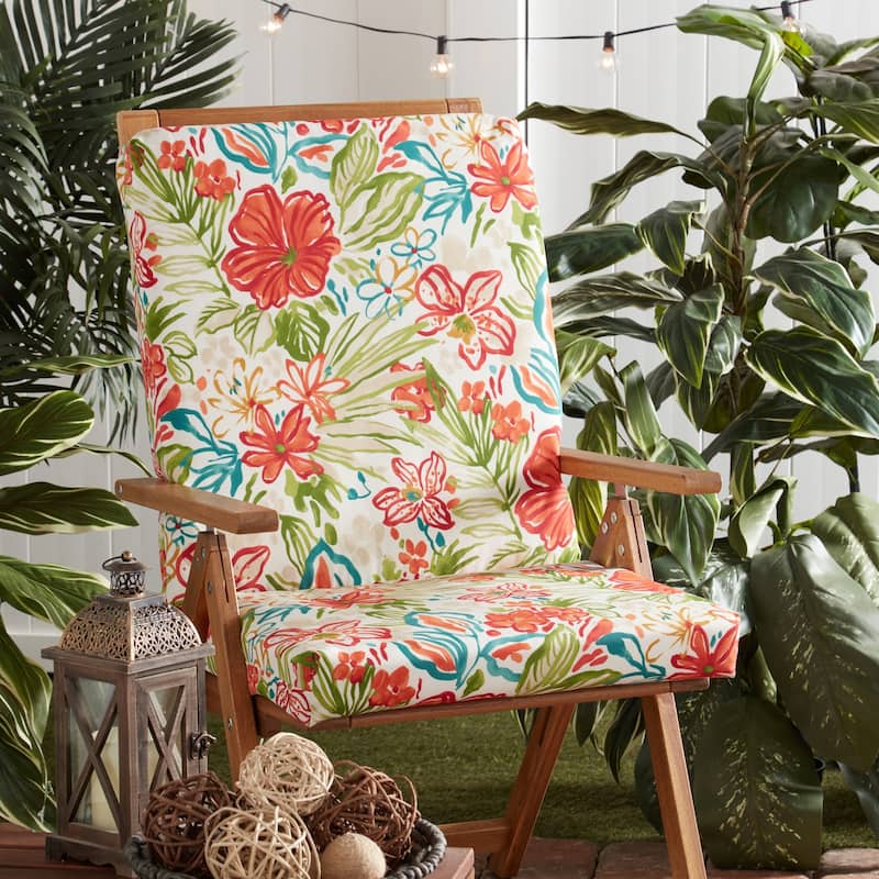 Greendale Home Fashions Outdoor High Back Chair Pad