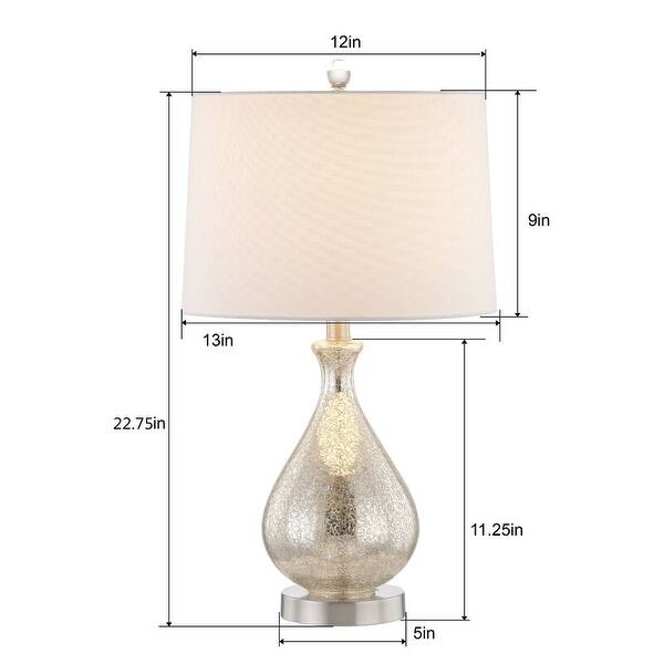 Maxax 22.75'' Clear Glass Table Lamp Set (Set of 2) - Bed Bath & Beyond ...