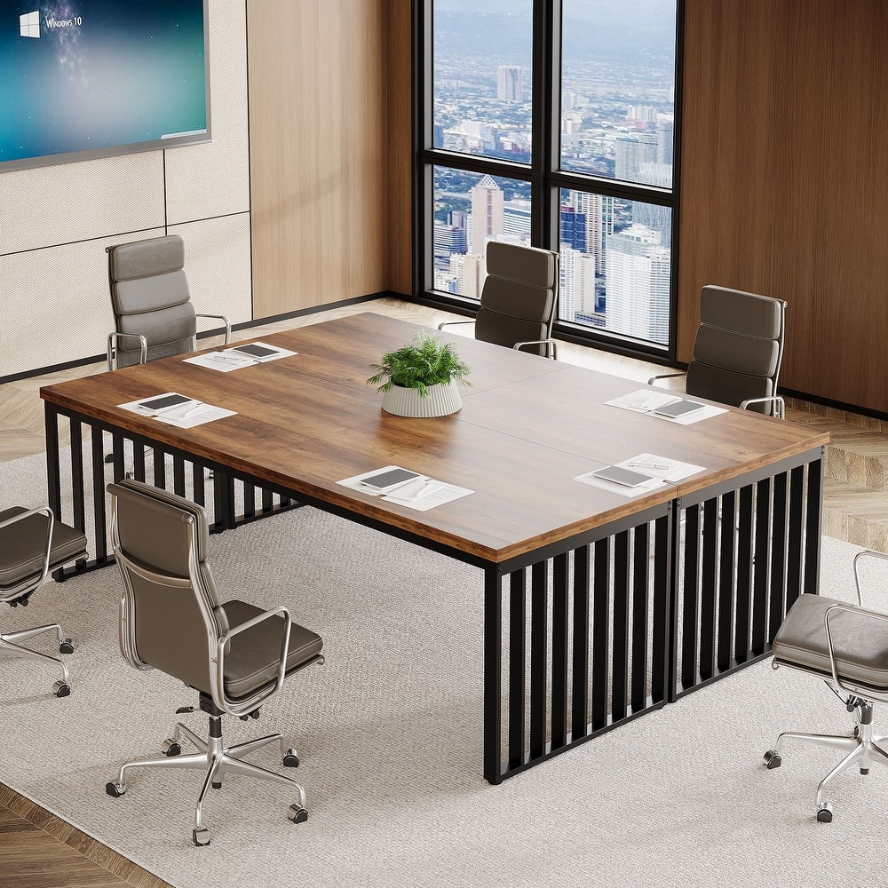 6.5 ft Conference Table, Small Conference Room Table - 2-pieces