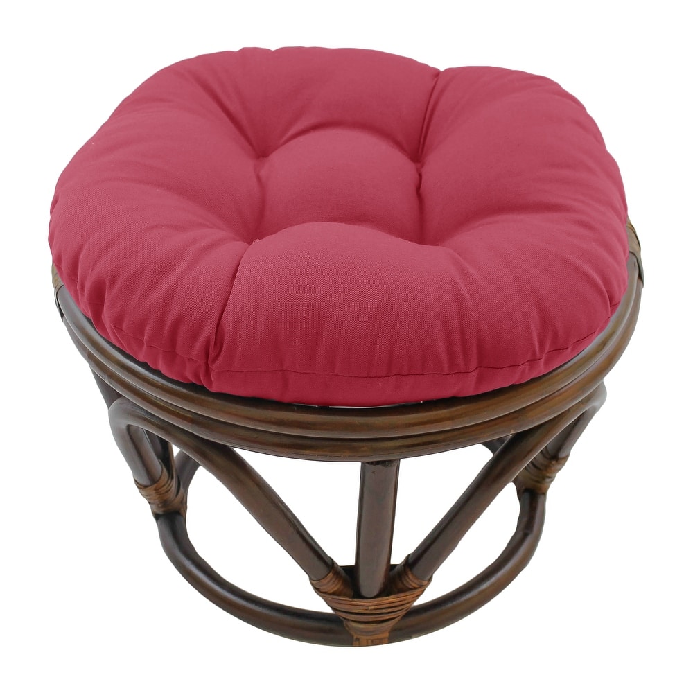 18-inch Round Twill Footstool/Ottoman Cushion (Cushion Only) - 18 x 18