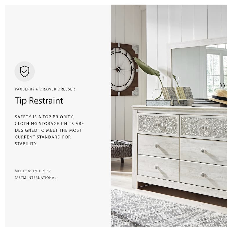 Paxberry Whitewash Dresser