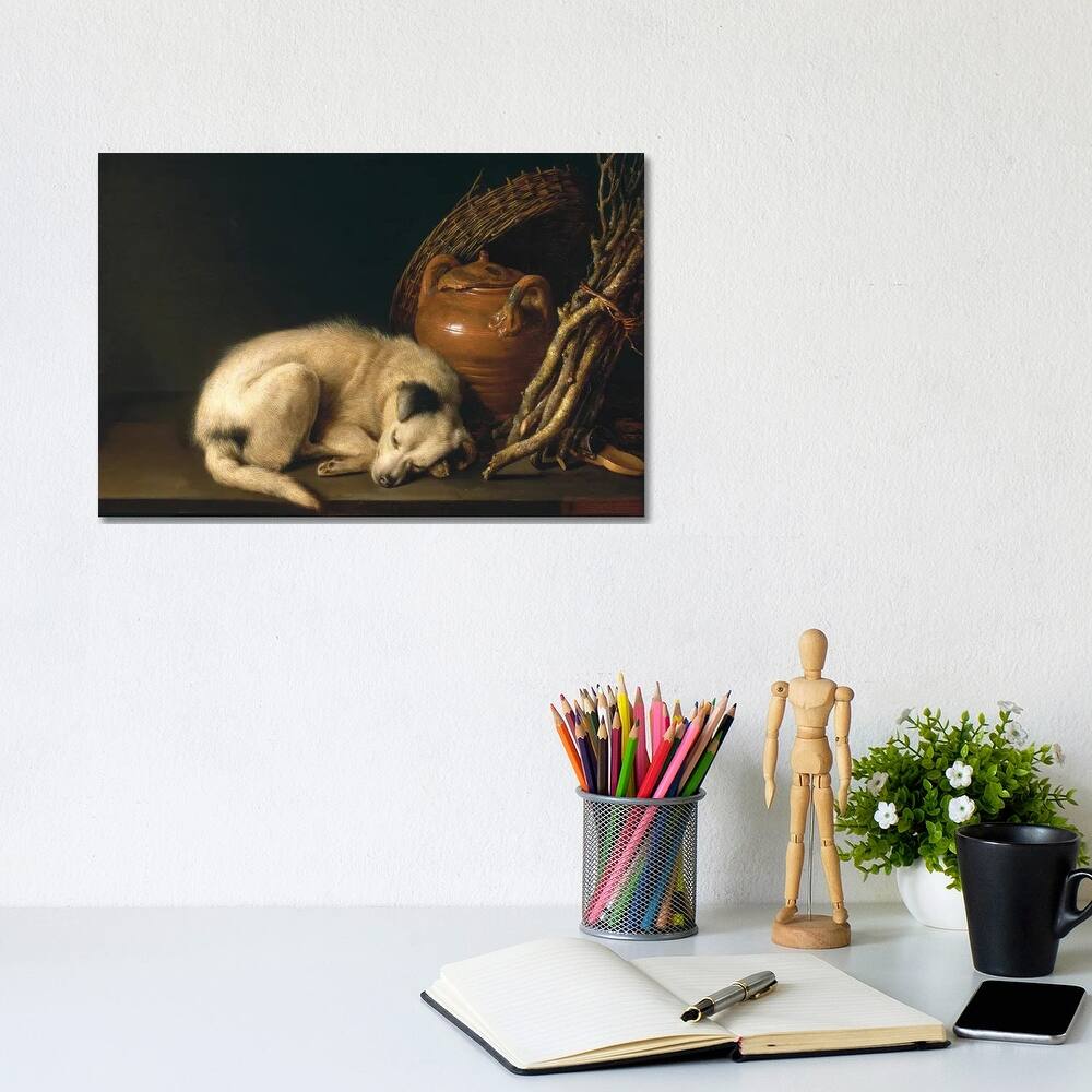 iCanvas "Dog At Rest, 1650" by Gerrit Dou Canvas Print