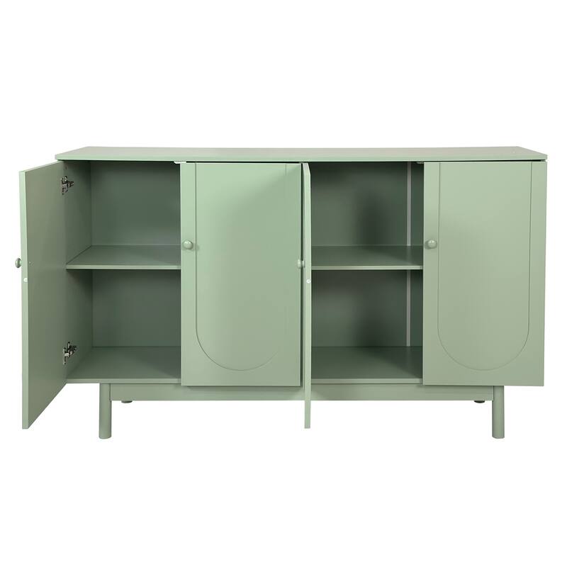 Stylish and Functional 4-Door Intaglio Storage Cabinet