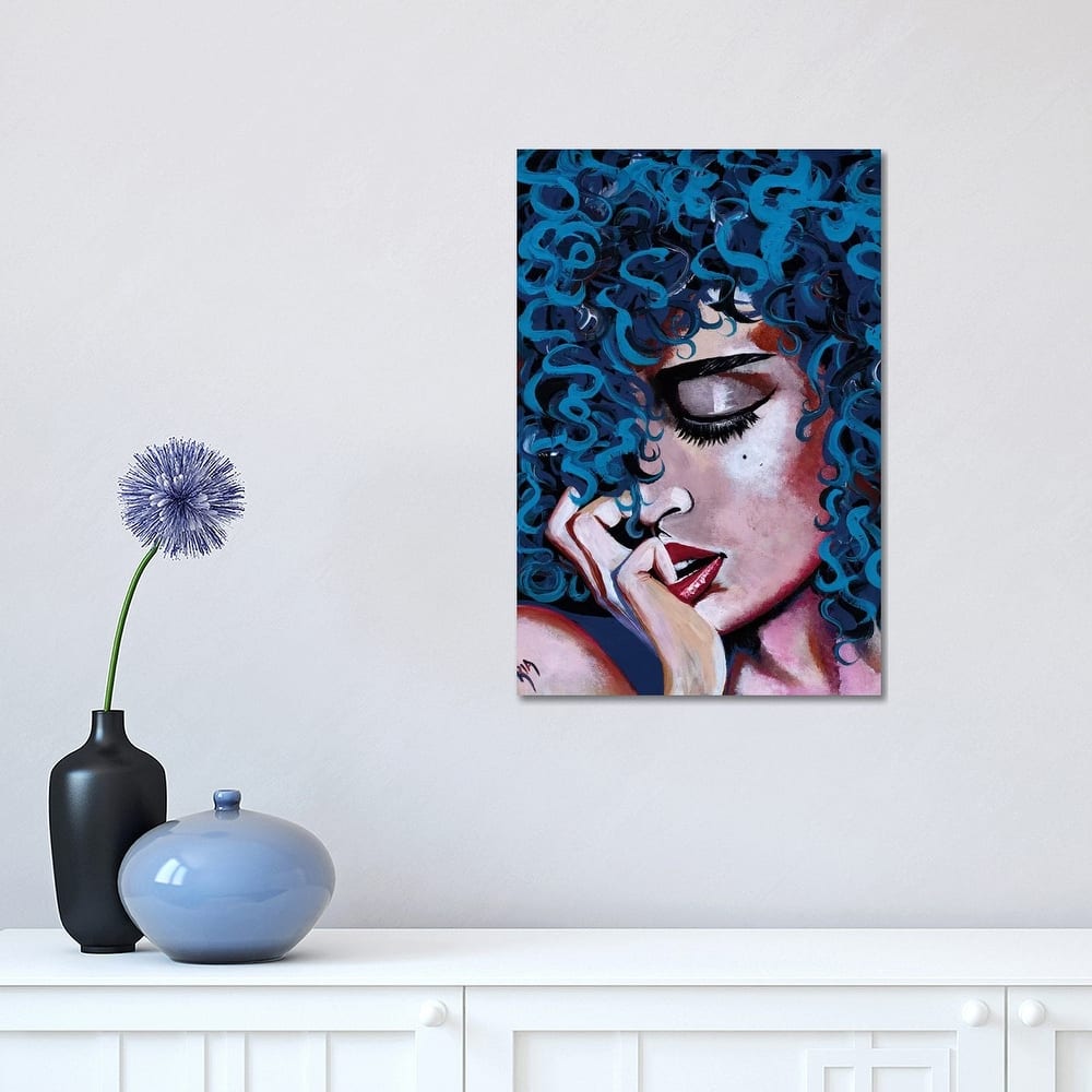 iCanvas "A Happy Woman Is A Satisfied Woman" by Artist Ria Canvas Print