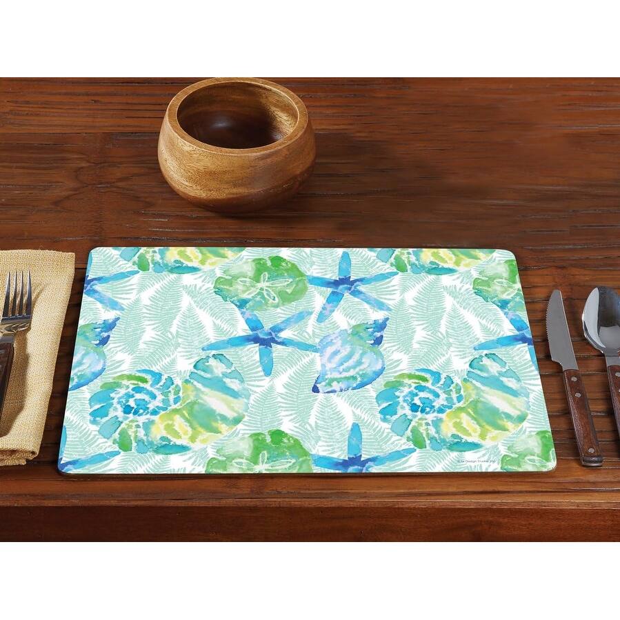 CounterArt Set of 2 Hardboard Placemats, Isla Mona Bed Bath & Beyond