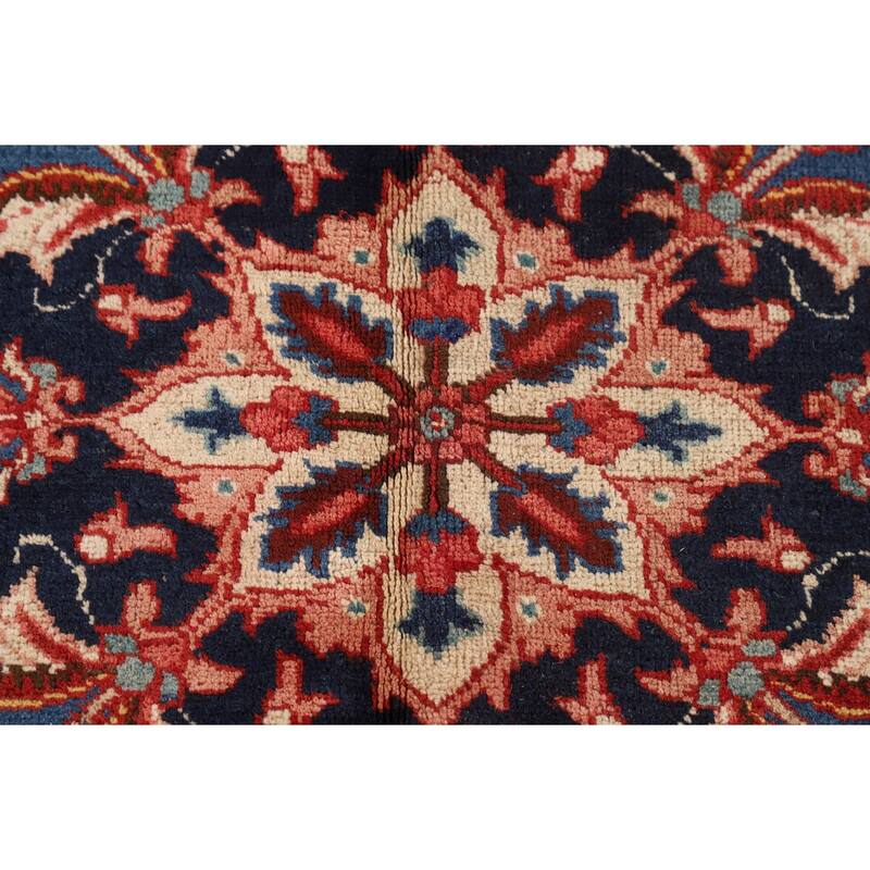 Red Heriz Persian Antique Area Rug Hand-Knotted Wool Carpet - 7'5" x 10'8"