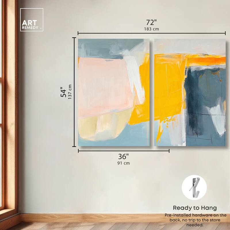 Skyward Radiance II Canvas Set of 2 by Art Remedy, Gallery Wrapped