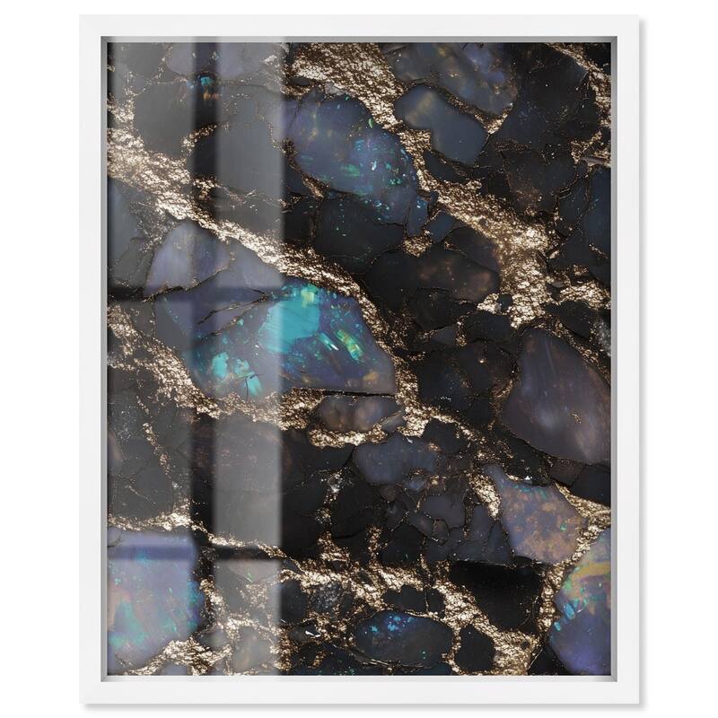Astral Firelight Shadowbox by Art Remedy - White - 30" x 36"