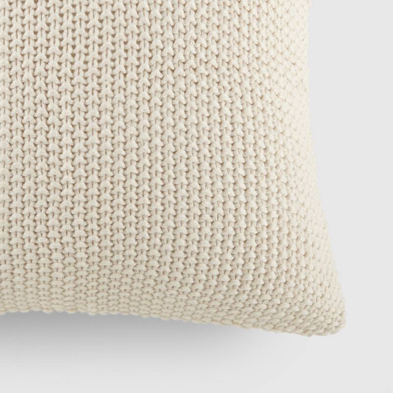 Seed Stitch Knit Acrylic Decor Throw Pillow