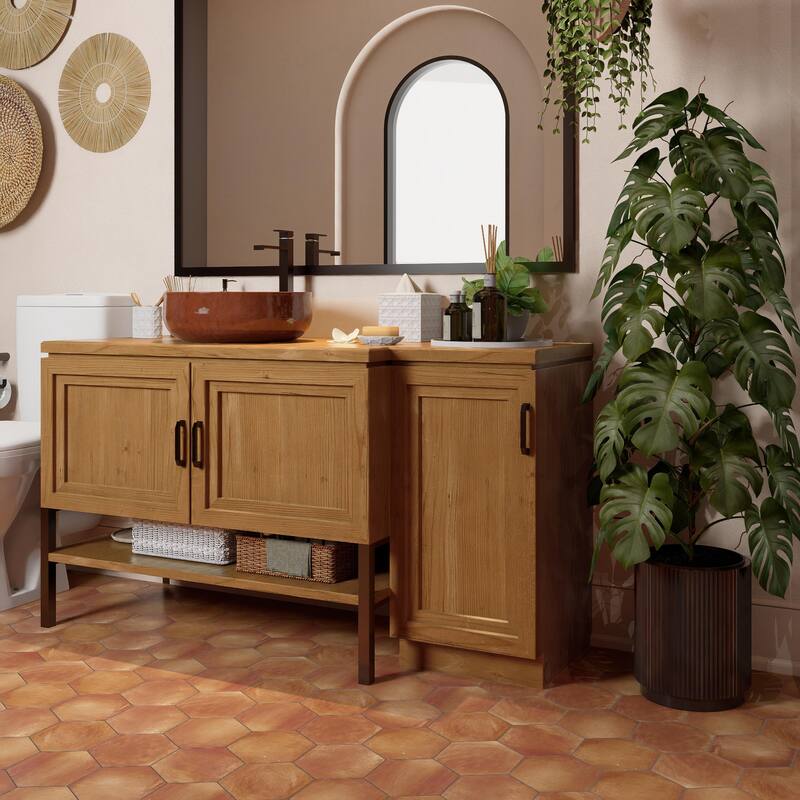 Merola Tile Sentier Hex des Ocres 5-1/2" x 6-1/4" Porcelain Floor and Wall Tile