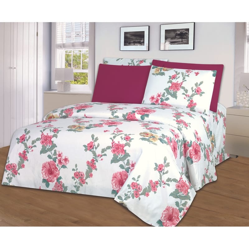 Hotel Club 1800 Super Soft Garden Sheet Set with Bonus Pillowcases - Garden - Queen