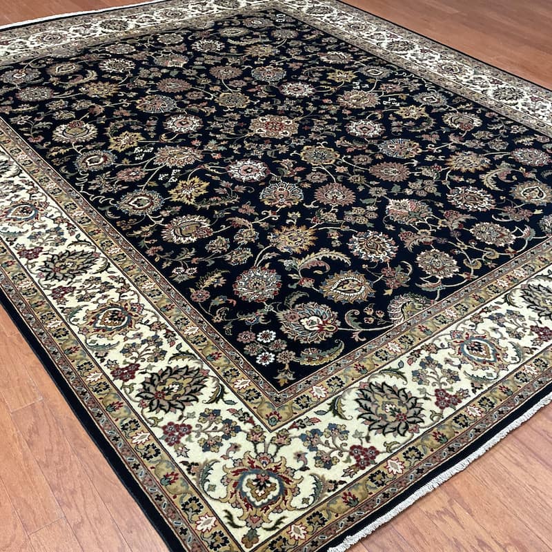 HERAT ORIENTAL Hand-knotted Indo 8' x 10' Isfahan Wool Rug - 8' x 10'