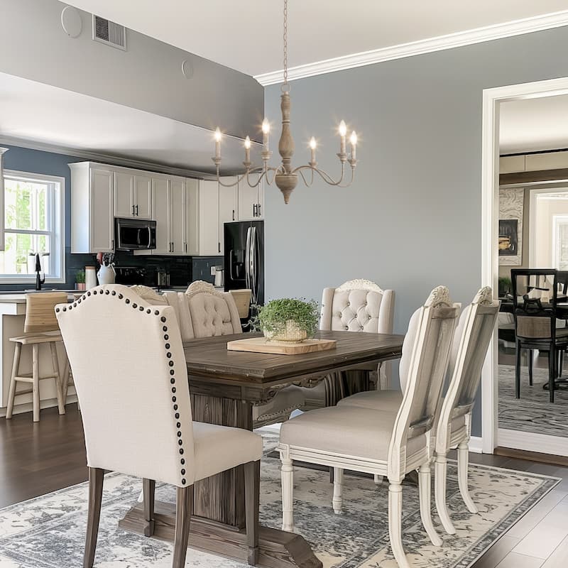 Farmhouse 6-Light Wood French Country Chandelier for Dining Bedroom