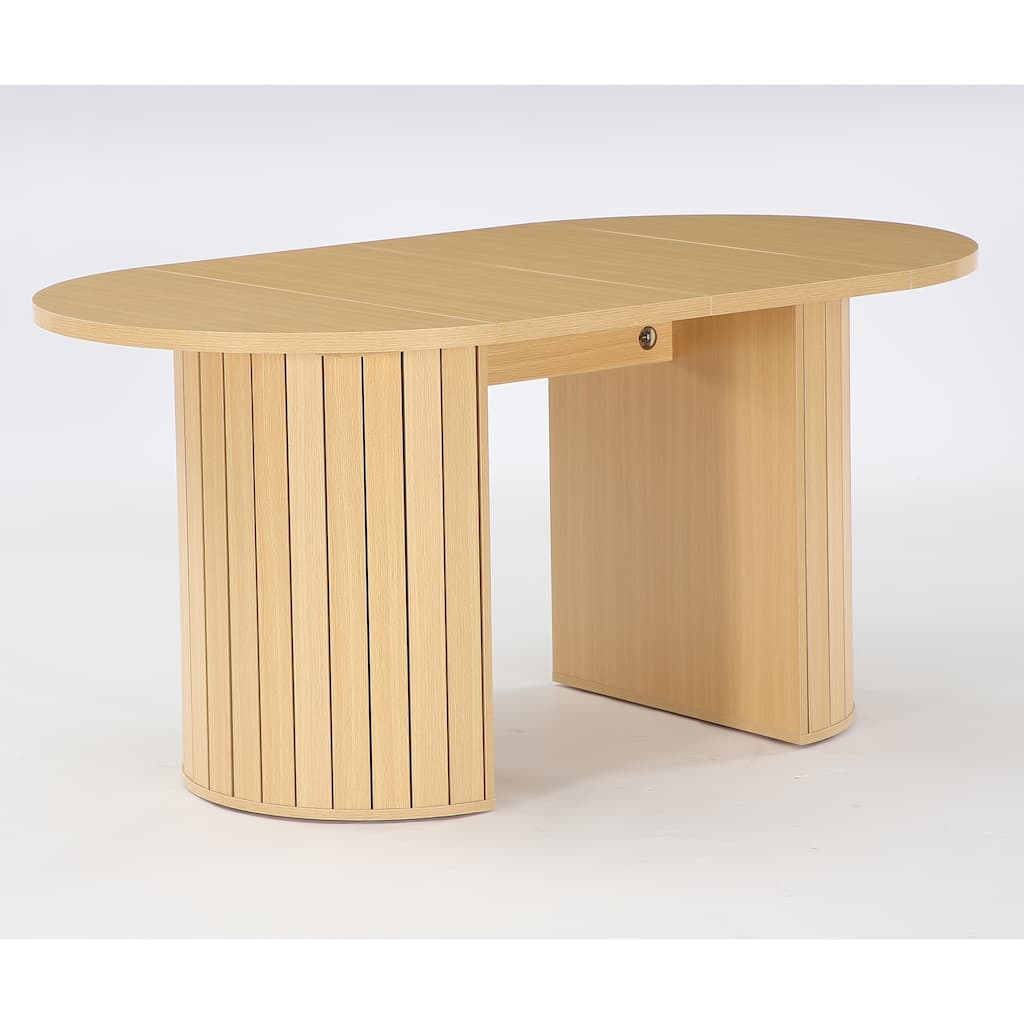 63 Inch Executive Desk, Oval Modern Home Office Desk Computer Desk
