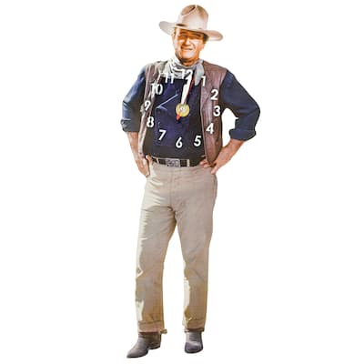Collectible John Wayne Swinging Legs Wall Clock - WALL CLOCK
