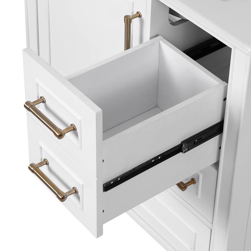 30" Freestanding Bathroom Vanity with Ceramic Sink