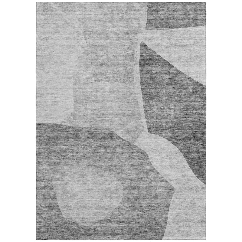HomeRoots Abstract Transitional Rectangle Outdoor Rug