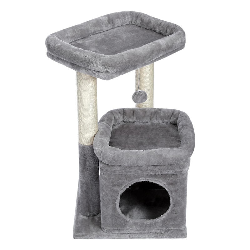 Indoor Small Natural Sisal Plush Cat Tower