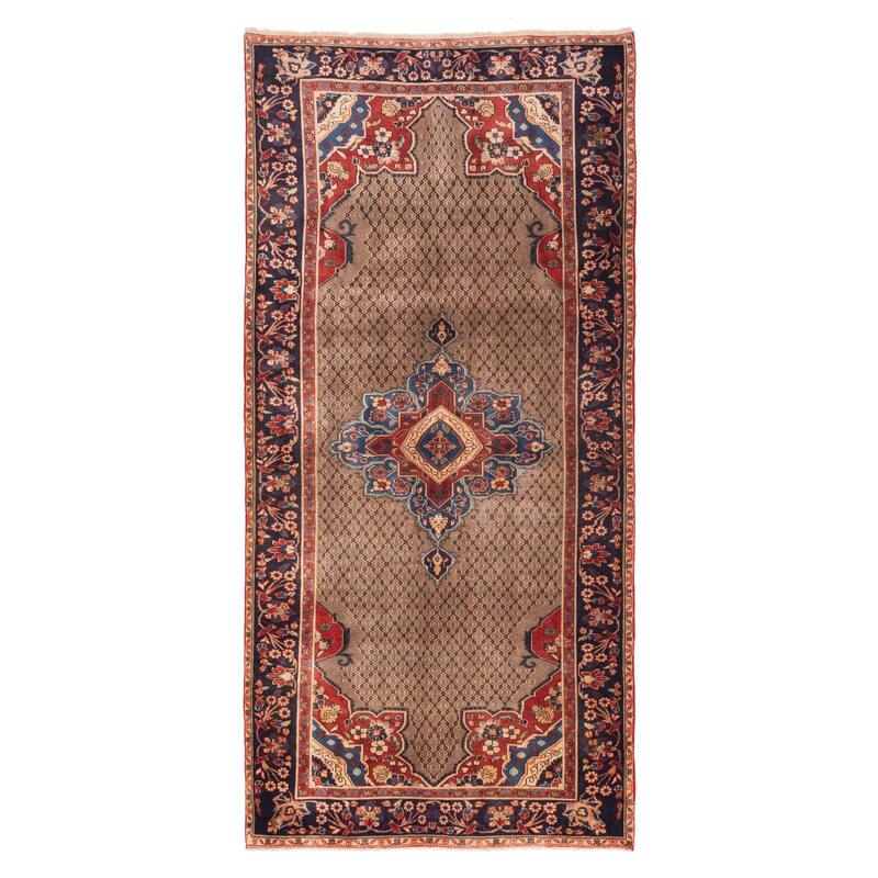 ECARPETGALLERY Hand-knotted Anatolian Brown Wool Rug - 5'1 x 10'8