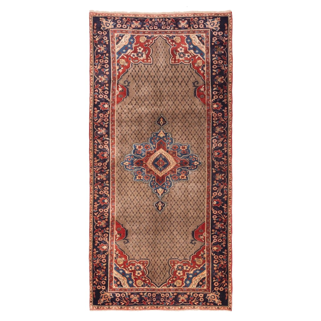 ECARPETGALLERY Hand-knotted Anatolian Brown Wool Rug - 5'1 x 10'8