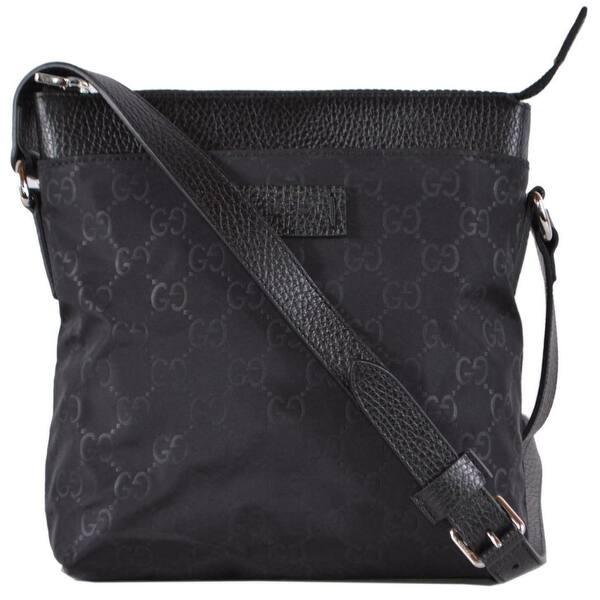 Shop Gucci 510339 Black Nylon Mini Gg Guccissima Crossbody