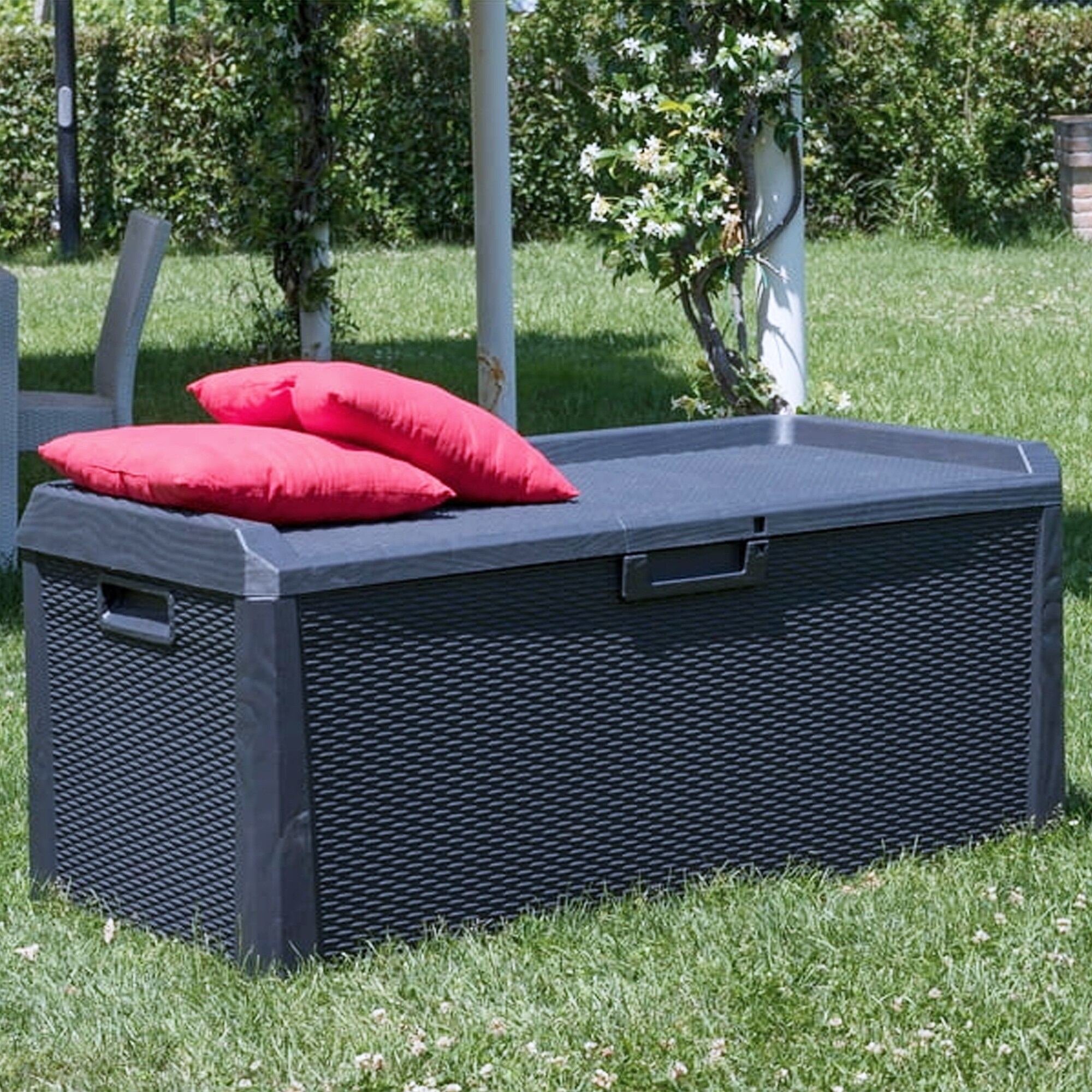 Toomax Florida Outdoor Deck Bin Storage Box Bench Waterproof 145