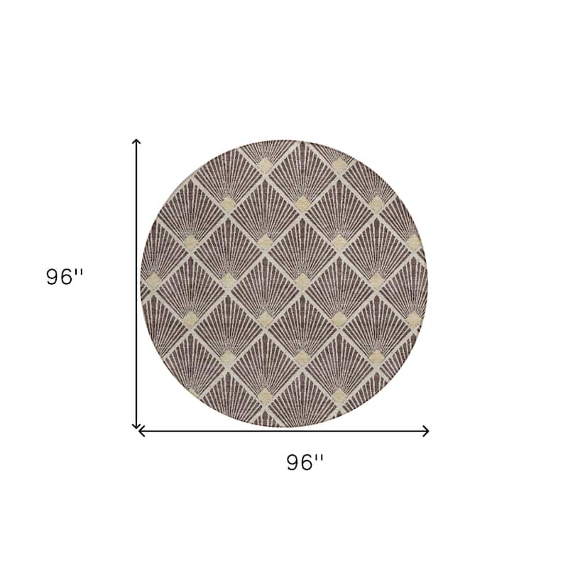 HomeRoots Geometric Transitional Rectangle Outdoor Rug