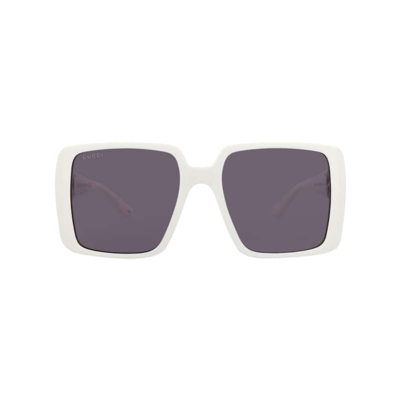 Gucci Square-Frame Injection Sunglasses - White White Grey - White - Grey Lens