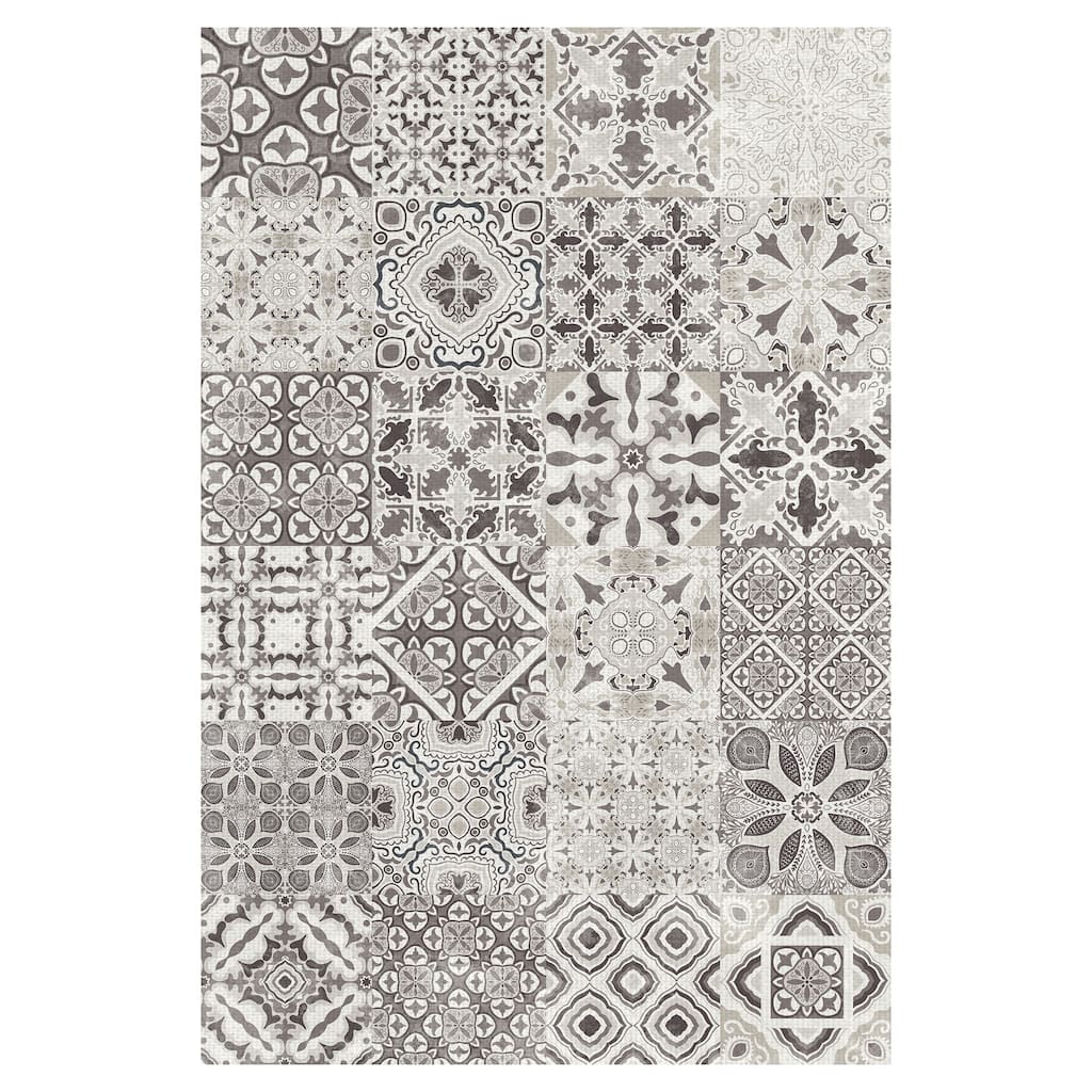 Taupe Tiles by Belle Maison Canvas Art Print