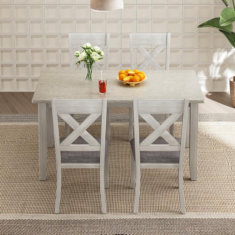 VECELO Solid Wood Dining Chairs Set of 2/4/6, Kitchen Side Chair