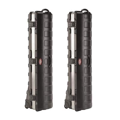 SKB Cases Deluxe ATA Hard Plastic Storage Wheeled Cart Golf Travel Case, 2 Pack - 18