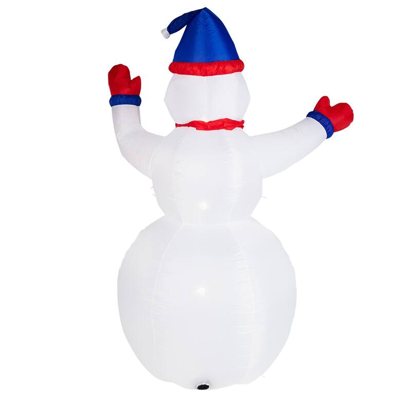 8' Animated Inflatable Lighted Standing Snowman Christmas Yard Decor