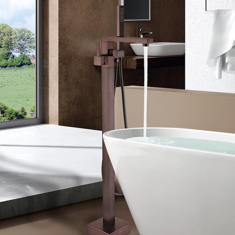 Freestanding Bathtub Faucet with Hand Shower - Oil-Rubbed Bronze