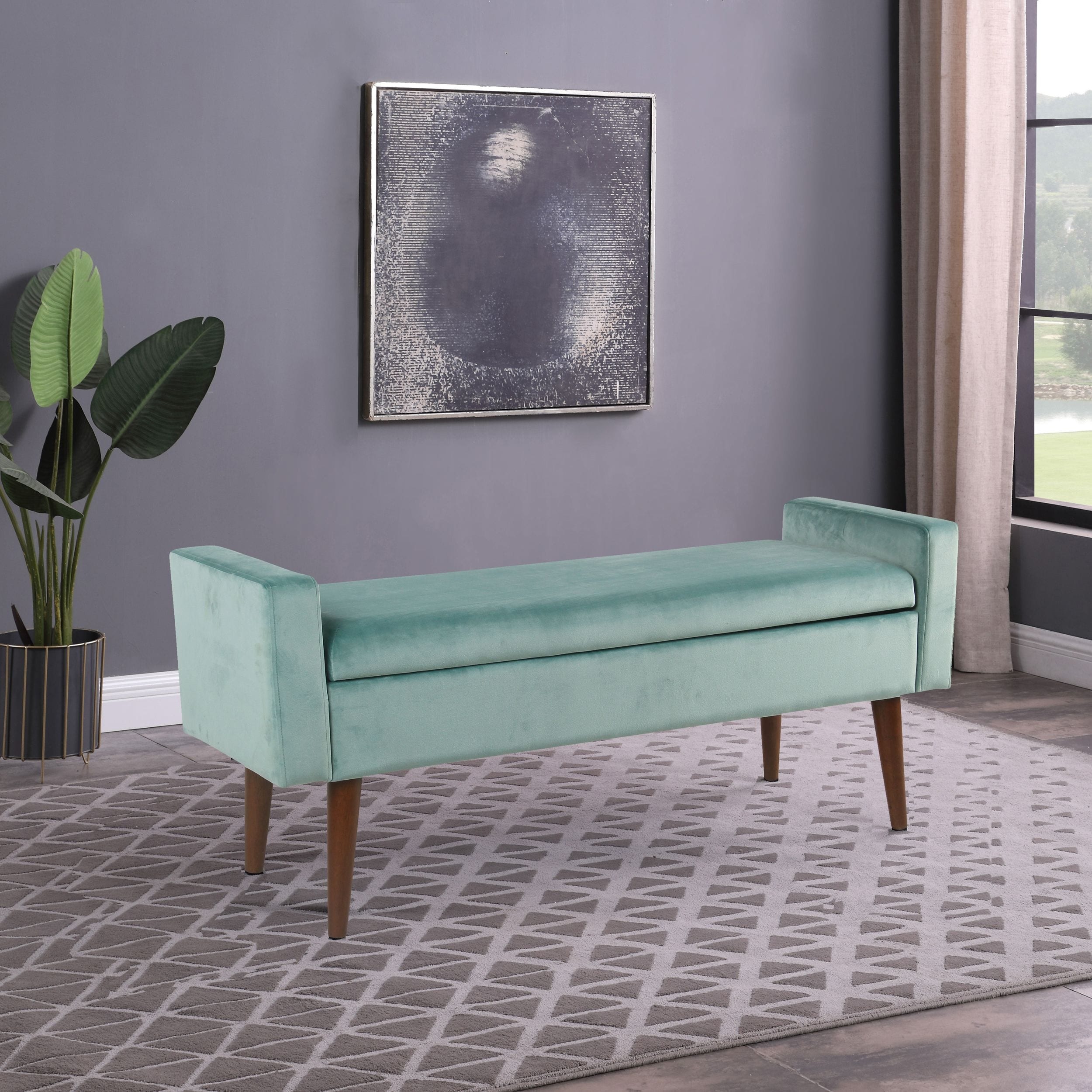Carson carrington upholstered clearance seat storage bench