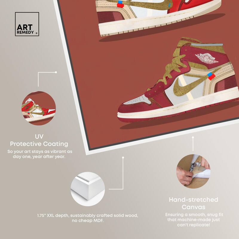 Sneaker Lineup Red Canvas by Art Remedy