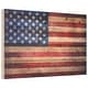 preview thumbnail 18 of 26, American Flag Print on Solid Fir Wood Plank Wall Art