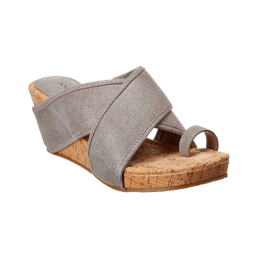 donald pliner gala suede wedge sandal