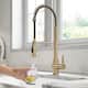 Kraus Britt Commercial 3-Function 1-Handle Pulldown Kitchen Faucet - KFF-1691 - 22" Height - BG - Brushed Gold